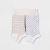 Women's Multipattern 6pk Low Cut Socks - A New Day™ White 4-10 - 2 of 2