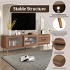 Dexmalle TV Console with 2 Glass Doors and 2 Drawers & Storage Cabinet - 4 of 4