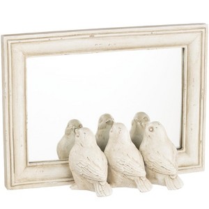Sullivans Birds Mirror 6"H White - 1 of 1