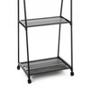 The Lakeside Collection Rolling Garment Rack with Shelving - Portable Storage Rack - 3 of 4