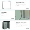 5x3 Foot Metal Storage Shed, Outdoor Steel Utility Shed with Locking Door, Perfect for Trash Cans & Yard Tools, Durable Construction - 4 of 4