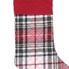 C&F Home 20" Lennox Green Red & White Plaid Embroidered Hanging Large Christmas Stocking - 2 of 3