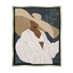 Stupell Industries Boho Sun Hat Botanical LeafFloater Canvas Wall Art - 1 of 4