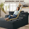 Aukfa Corduroy Sleeper Sofa Bed & Cloud Lounge Chair,No Assembly, Deep Seat, Armrests, 2 Pillows | Boneless Upholstered Chaise for Indoor Comfort - 4 of 4