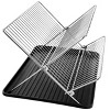 Gibson Home Fernsby 2 Tier 17 in. Folding Dish Rack Set in Black - 2 of 4
