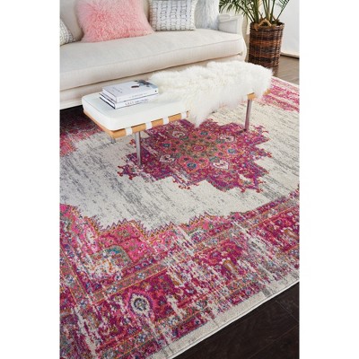 Regal Faux-Faded Ivory and Blue XXXL Traditional Area Rug