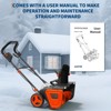 Coucheta 2X20v Electric Snow Blower Cordless - Brushless Motor Snow Thrower, Long-Range 180° Rotating Chute, User-Friendly Design & Safe Operation - 2 of 4