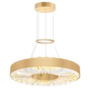 CWI Lighting Bjoux LED Chandelier With Sun Gold Finish - 1 of 4