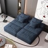 4 PCS Modern Oversized Modular Sofa, DIY Combination Sofa with 2 Ottomans, Tufted Sofa with Chenille Fabric Pillows-Baofuwish - 2 of 4