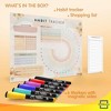 SCRIBBLEDO Habit Tracker Fridge Calendar 13"X17” Magnet 6 Markers Included - 4 of 4