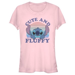 Junior's Women Lilo & Stitch Cute and Fluffy T-Shirt - 1 of 4