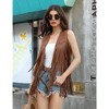 Whizmax Women's Fringe Vest 70s Hippie Faux Suede Rivets Sleeveless Costume Fringe Jacket - 4 of 4