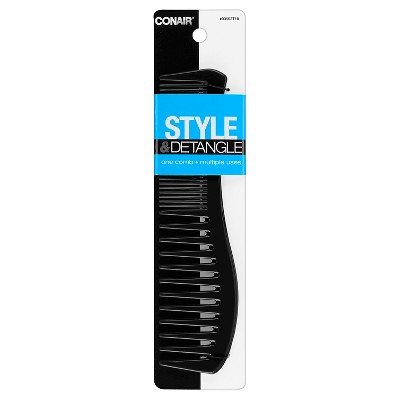 Conair Wide Tooth Lift Comb For All Hair Types, Black
