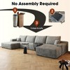Dewdrop Cloud Sectional Grey Couch ,Modern Modular Sofa with Deep Seat, Upholstered Couches for Living Room Bedroom,No Assembly Required - 4 of 4