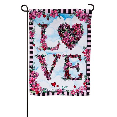 LOVE in the Clouds Garden Suede Flag