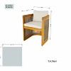 Moda Furnishings 6 - Person Acacia Wood Rope Weaving Patio Outdoor Dining Set With Cream Cushions - 4 of 4