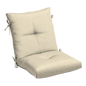ARDEN Outdoor Plush Modern Tufted Blowfill Dining Chair Cushion, 21 x 40, Water Repellent, Fade Resistant, Tufted Cushion for Dining and Bistro Chairs - 1 of 4