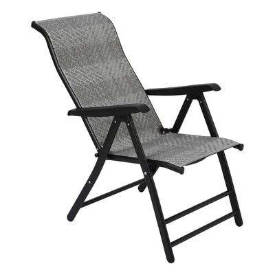 1 Piece Patio Rattan Reclining Folding Chairs, Adjustable High Backrest & Widened Armrest, Portable Foldable Rattan Chairs, for Indoor, Poolside