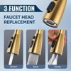 WOWOW 1/2 in. Kitchen Faucets Head with 3-Spray Modes with 9 Adapters for Kitchen Sink Faucet in Brushed Nickel - 3 of 4