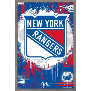 Trends International NHL New York Rangers - Maximalist Logo 23 Framed Wall Poster Prints - 1 of 4