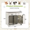 FURNIinspire Pet Crates and Houses, Dog Crate Furniture with Sliding Doors and Storage Drawers for Small Medium Size, White, 37.4"*23.6"*34.6" - 4 of 4