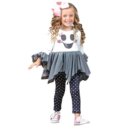 Girls Cute Fall Clothes  Tutu Tunic & Legging Set - Mia Belle Girls