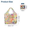 Unique Bargains Reusable Printed Shopping Totes with Handles Foldable Grocery Bag 18" x 15.7" - 2 of 4