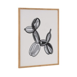 Kate & Laurel All Things Decor 16"x20" Gallery Black Bubble Balloon Dog Animal Print by The Creative Bunch Studio Natural - 1 of 4