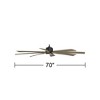 Possini Euro Design 70" Defender Farmhouse Rustic Indoor Outdoor Ceiling Fan 8 Blade LED Light Remote Control Matte Black Motor Bedroom Patio - 4 of 4