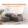 Chenille Reversible Sectional Sofa, 9-Seater Modular Sectional Sofa, U-Shape Modular Couch Storage Seats Ottomans with Chaise - 4 of 4