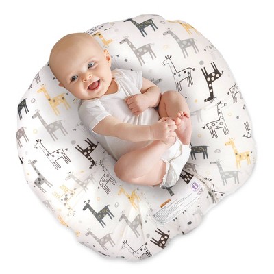 Photo 1 of Boppy Original Newborn Lounger - Gray/Gold Giraffe