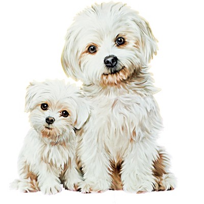 Collections Etc Realistic Maltese Dog Outdoor Garden Stake NO SIZE