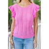 Women's Tatum Ruffled Knit Short Sleeve Top - Urban Daizy - 3 of 3