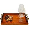 Livevie Dreamer Luxury Wooden Serving Tray - Elegant 15" x 10" Platter for Breakfast, Appetizers, Coffee, Bar, and Entertaining - 4 of 4