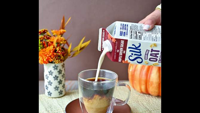 Silk Maple Brown Sugar Dairy-Free Oat Milk Coffee Creamer - 1qt, 2 of 10, play video