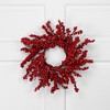 Northlight Berries Artificial Christmas Twig Wreath - 16" - Red - Unlit - 2 of 4