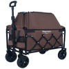 Whisen Expandable Dual-Layer Utility Wagon with 100% Extra Space, Grocery Cart for Camping, Shopping, Supports 225lbs - 3 of 4