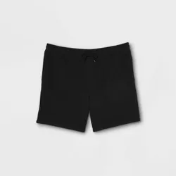 Men's Big & Tall 8.5" Adaptive Knit Shorts - Goodfellow & Co™ Black 5XL