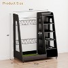 Zevemomo Wooden Golf Bag Organizer and Storage Rack, 2 Golf Bag Storage Rack with Wheels, for Garage, Suitable for Garage Home Golf Club, Black - 4 of 4