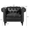 NicBex Velvet Accent Chair,Upholstered Living Room Chairs with Mid-Height Backrest and Gourd Shaped Wood Leg,Accent Chairs for Living Room - 3 of 4