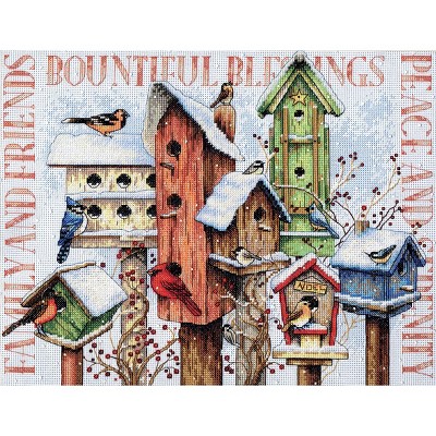 Dimensions Counted Cross Stitch Kit 18"X15"-Winter Housing