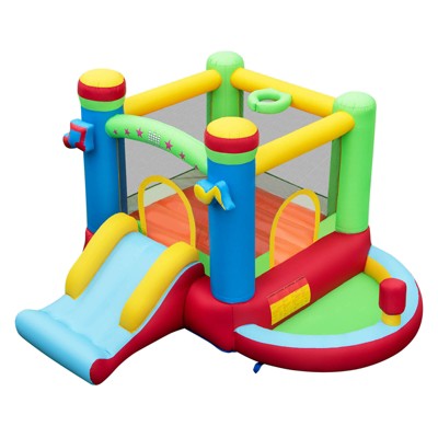 Safstar Inflatable Bounce House Kids Music-Themed Castle w/Jumping Area Blower Excluded
