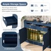 Lyngins Sideboard Buffet Cabinets with 3 Doors,2 Drawers,3 Side Shelves,Coffee Bar Cabinets with Storage,Credenzas for Kitchen,Entryway - 4 of 4