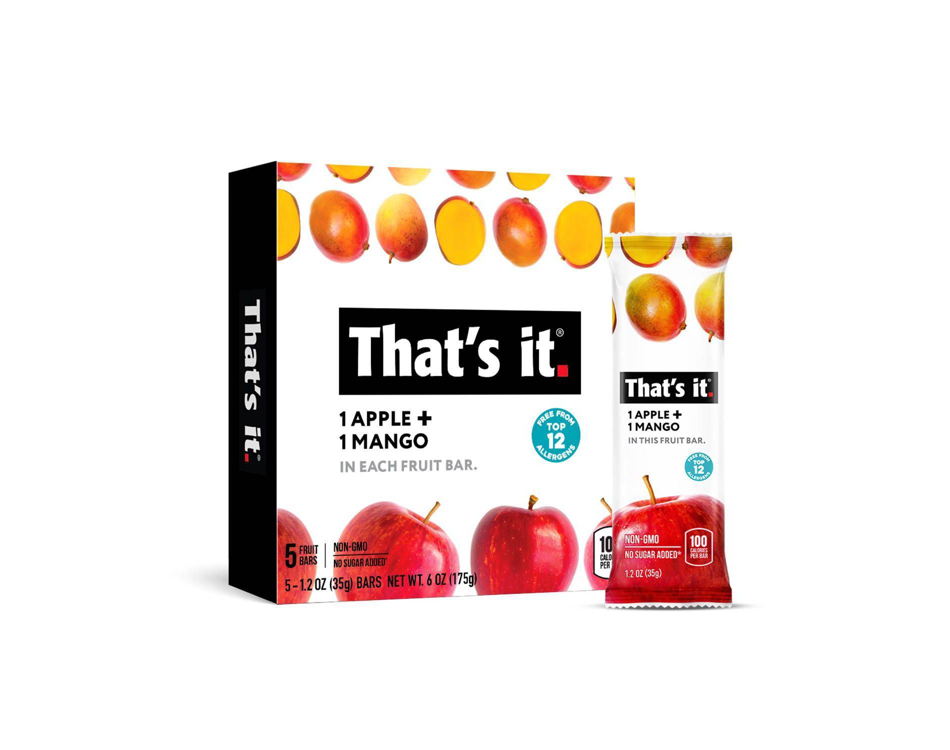 That's it. Apples & Mangoes Flavored Fruit Bars - 6oz/5pk