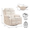 Oversized Recliner Chair, 360 Swivel Rocker Recliner, Manual Glider Chair with Cup Holder, Massage and Heat, Small Single Sofa Chairs - 2 of 4