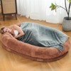 Human Dog Shared Bed - Large Plush Pet Bed with Washable Cover & Orthopedic Foam - 2 of 4