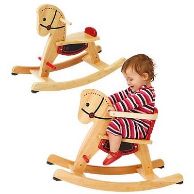 HearthSong Grow With Me Wooden Rocking Horse