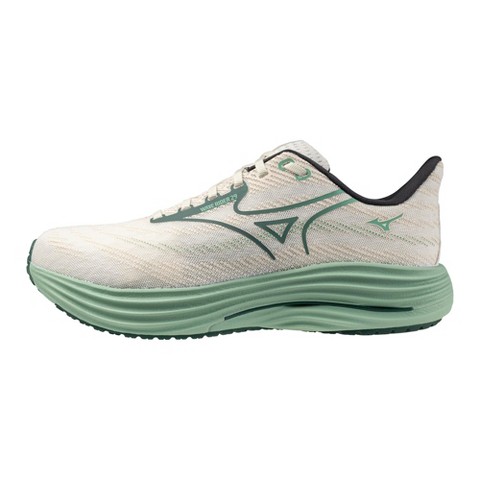 Mizuno Men's Wave Rider 29 Running Shoe, 10, White-Bistro Green
