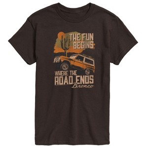 Men's - Ford - Bronco Fun Begins Where The Road Ends Short Sleeve Graphic T-Shirt - 1 of 4