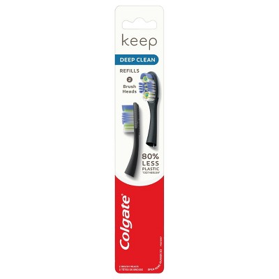 Colgate Keep Manual Toothbrush - Deep Clean Replaceable Brush Head Refills - 2ct